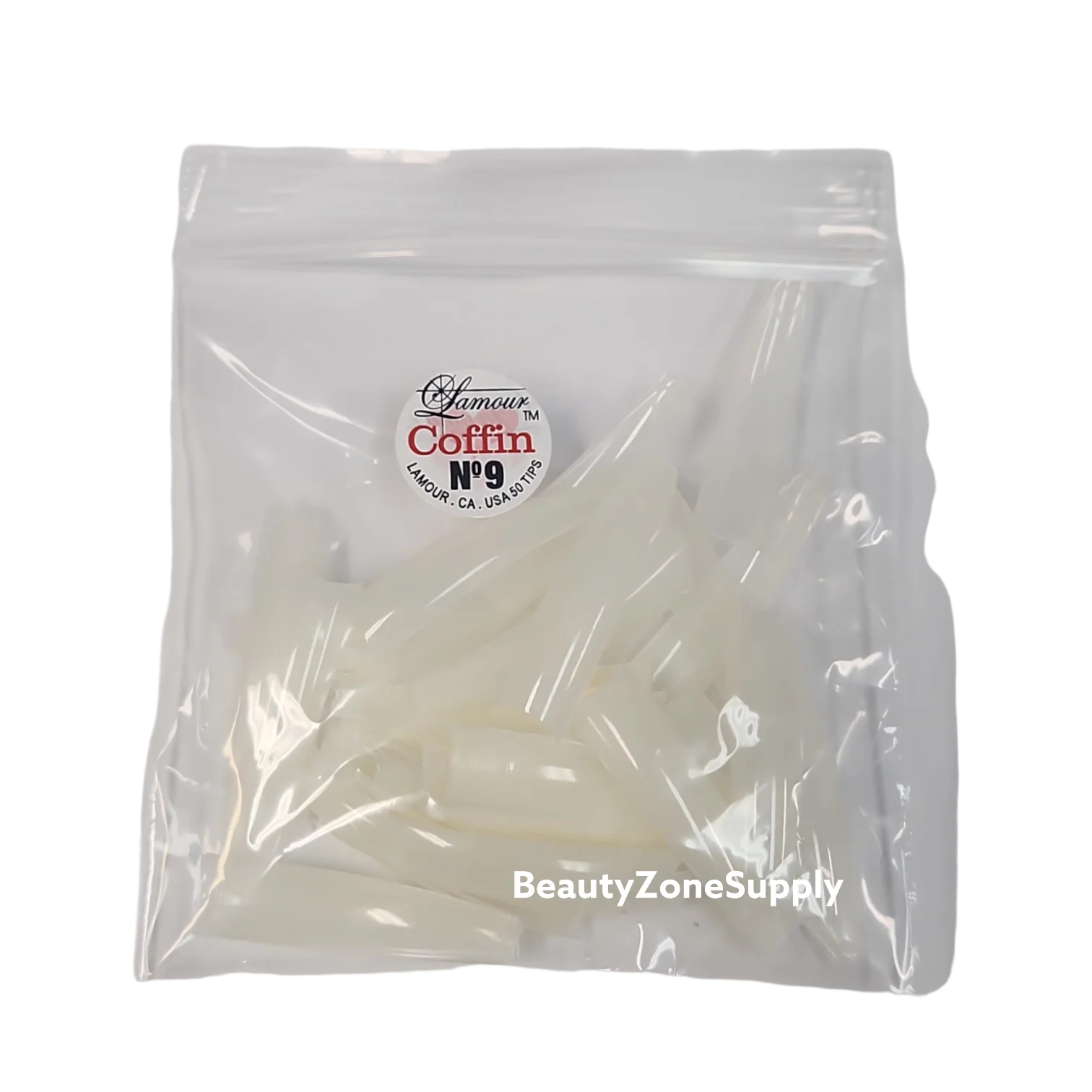 Lamour Ivy Coffin Natural Refill 50 tips bag - Image 10