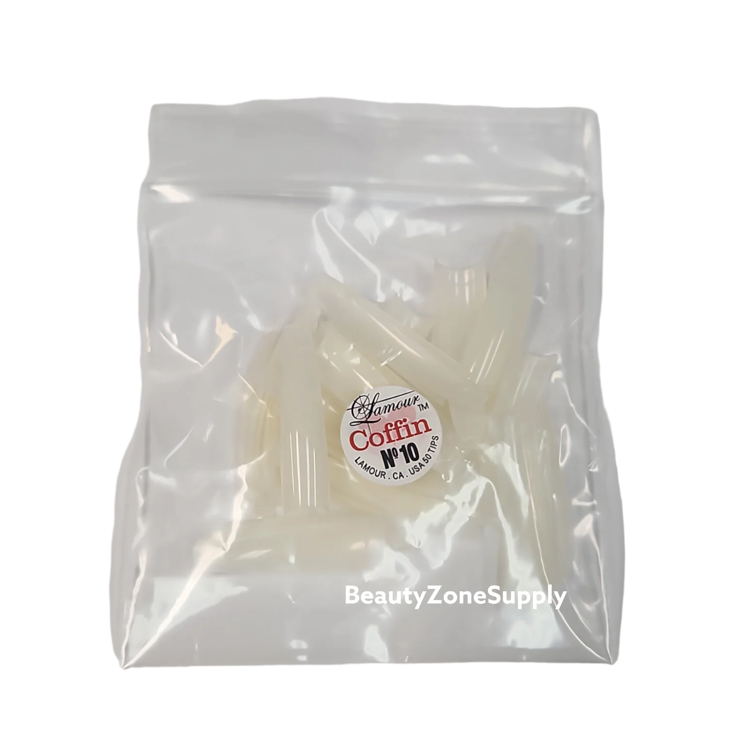 Lamour Ivy Coffin Natural Refill 50 tips bag - Image 11
