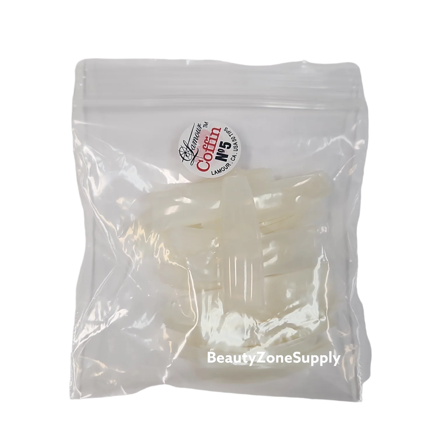 Lamour Ivy Coffin Natural Refill 50 tips bag - Image 6