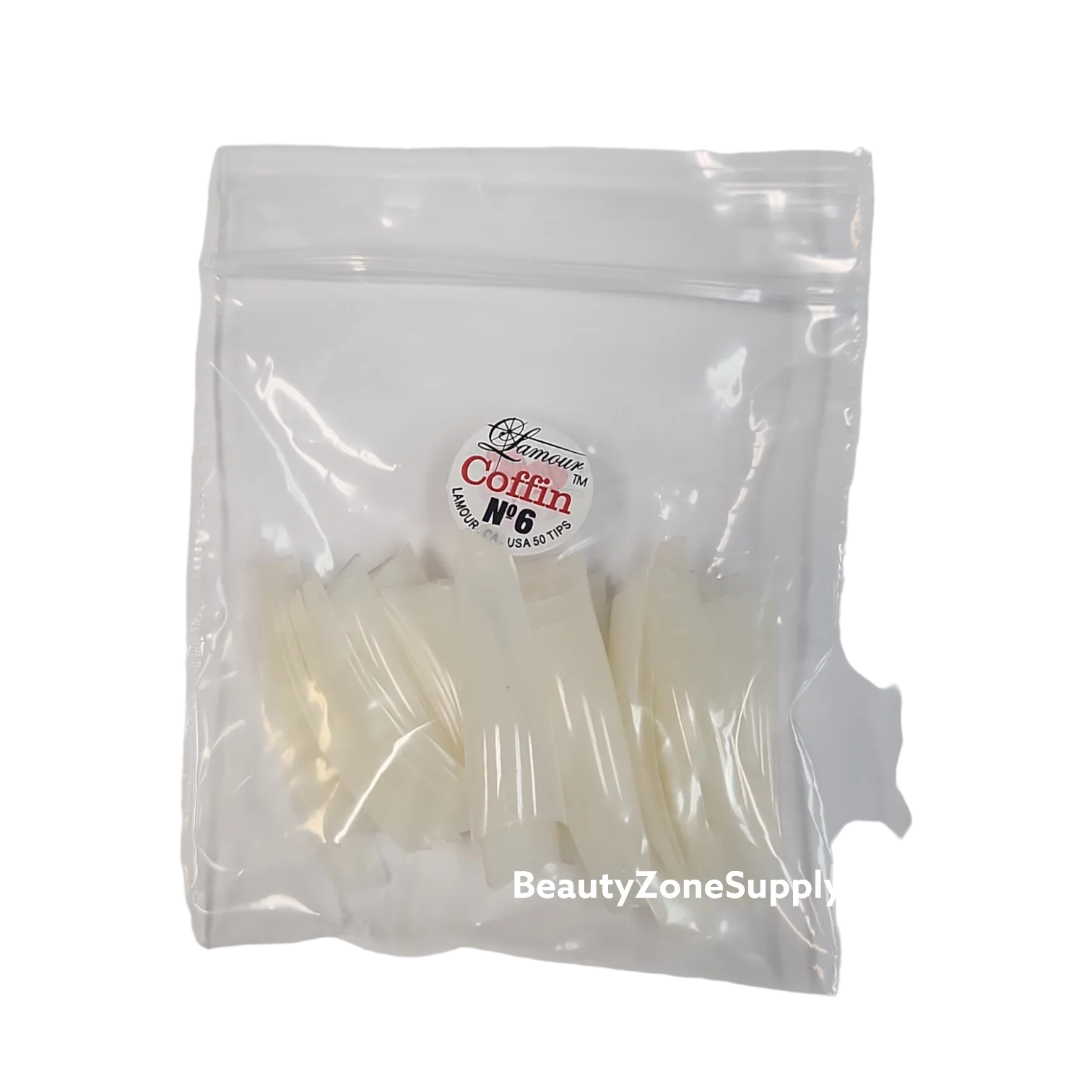 Lamour Ivy Coffin Natural Refill 50 tips bag - Image 7