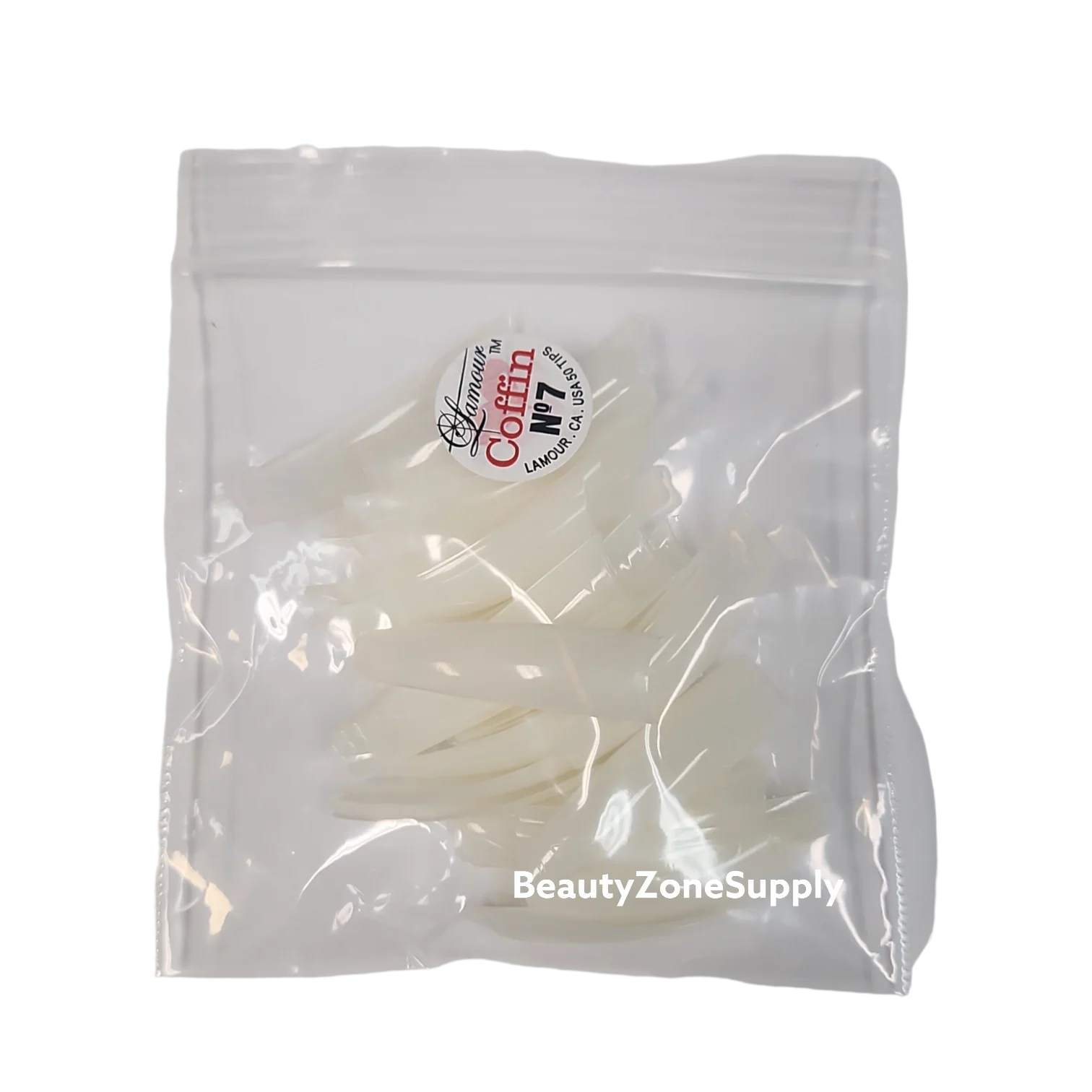 Lamour Ivy Coffin Natural Refill 50 tips bag - Image 8