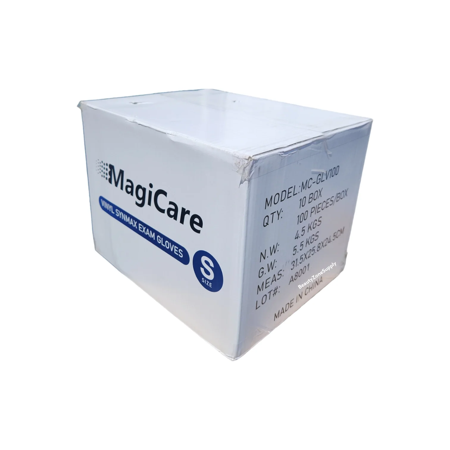MagiCare Vinyl Synmax Blue Powder Free Gloves Case Small - Image 2