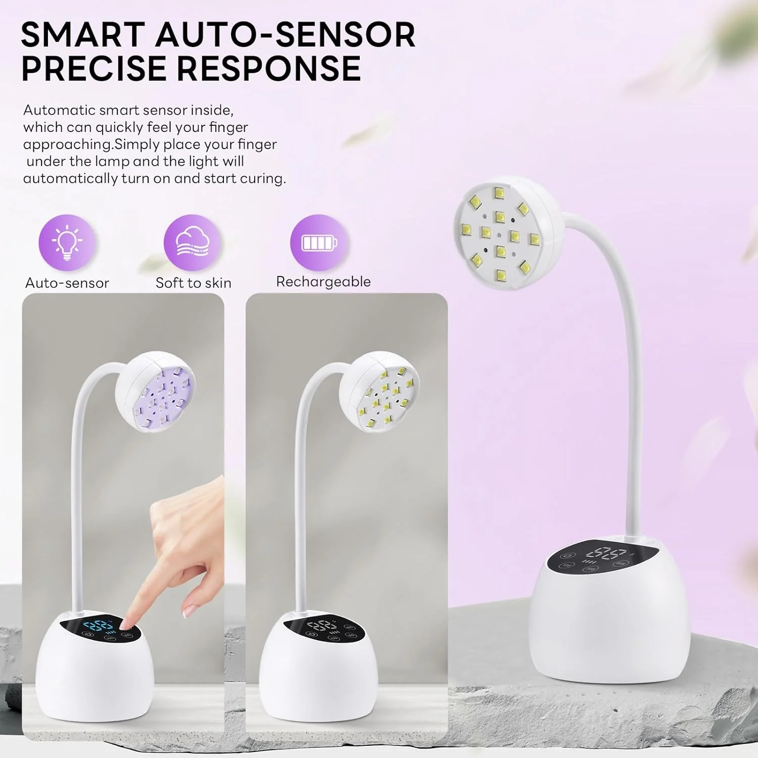 Monika LED/UV Nail Lamp Cordless 12 led 36w - Image 7
