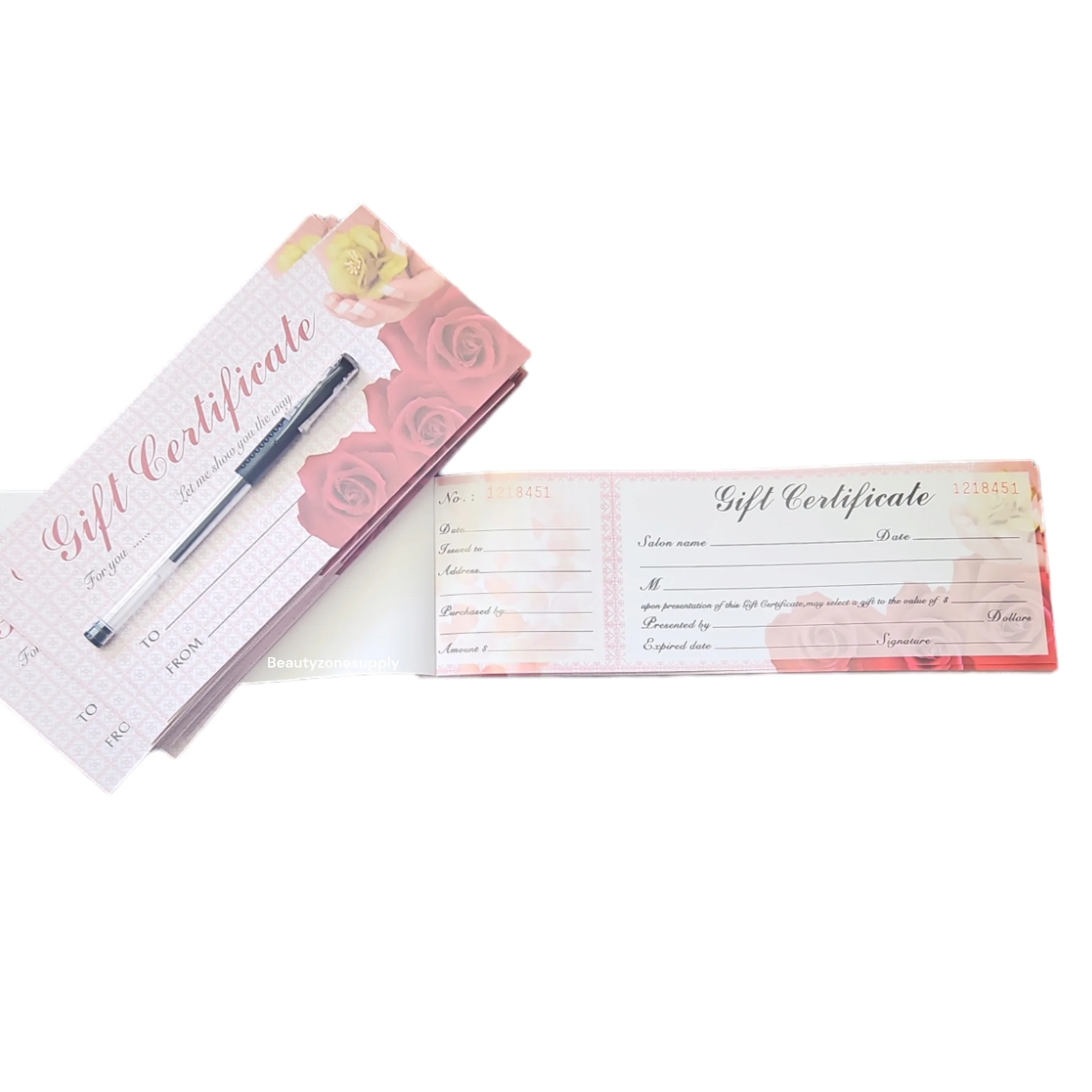 Nail Salon Gift certificate with Pen GC05 - Image 2