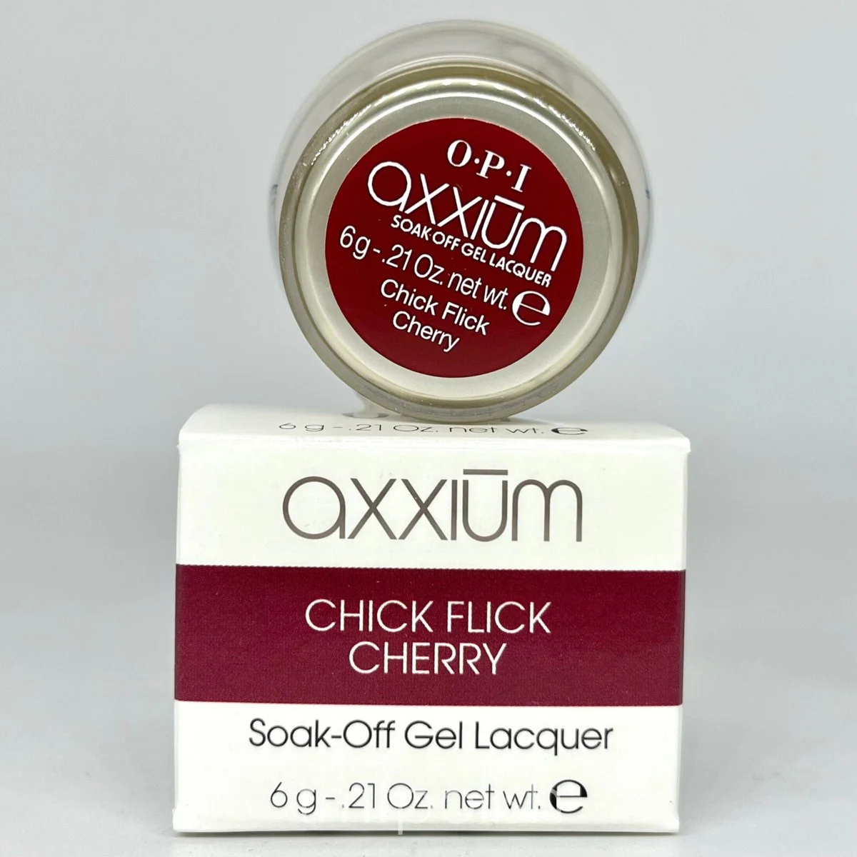OPI Axxium Soak-Off Gel Chick Flick Cherry .21 oz