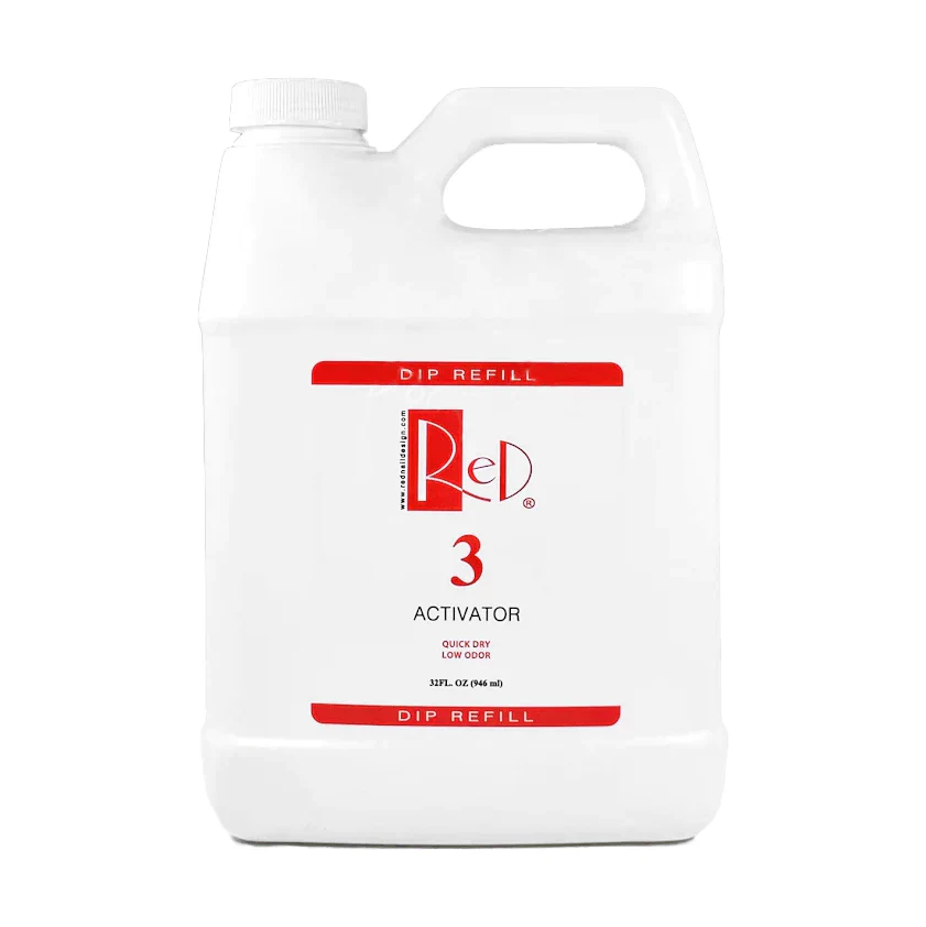 Red Nail Essential Dip Liquid #3 Activator 32 oz Refill - Image 2