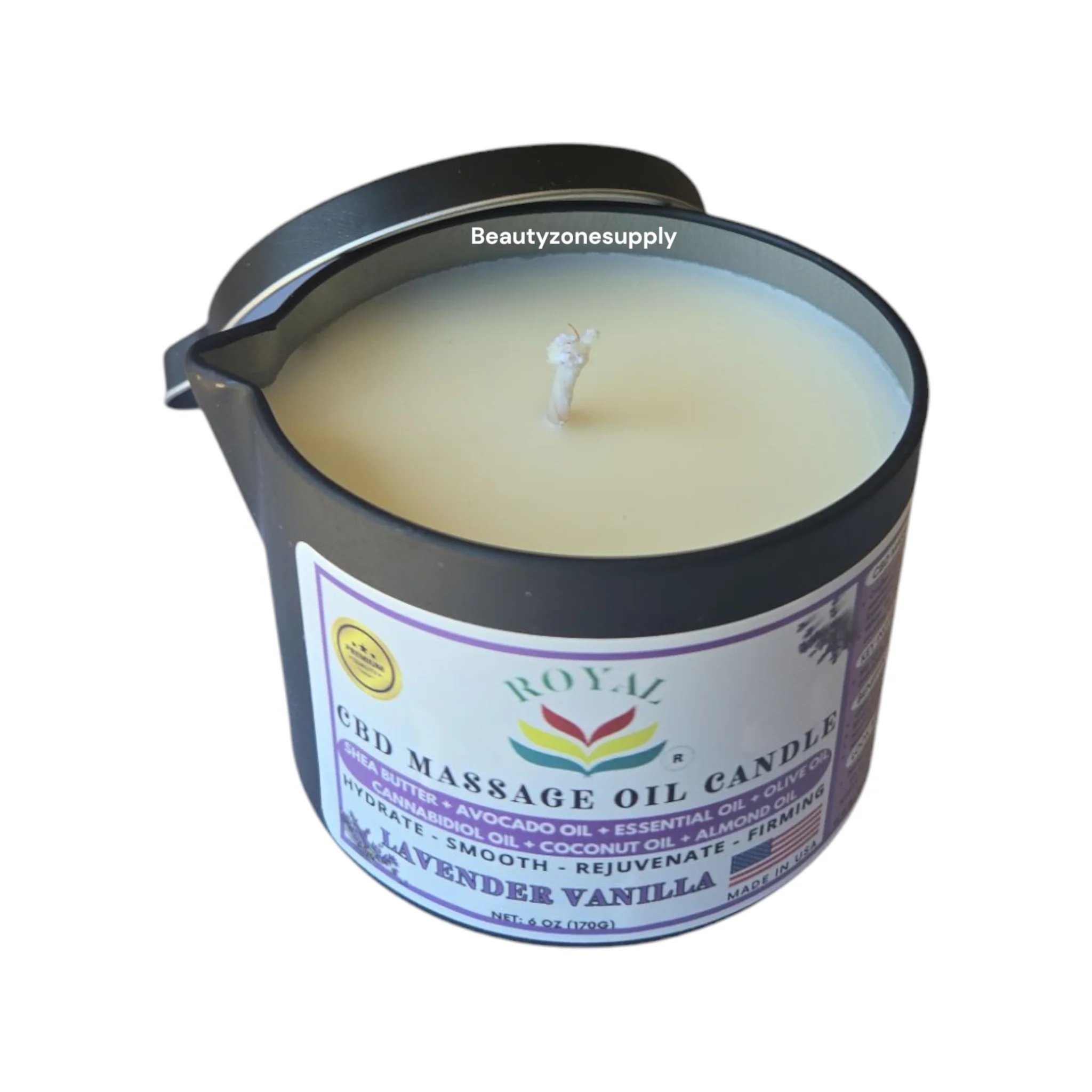 Royal Massage oil Lotion Candle 6 oz