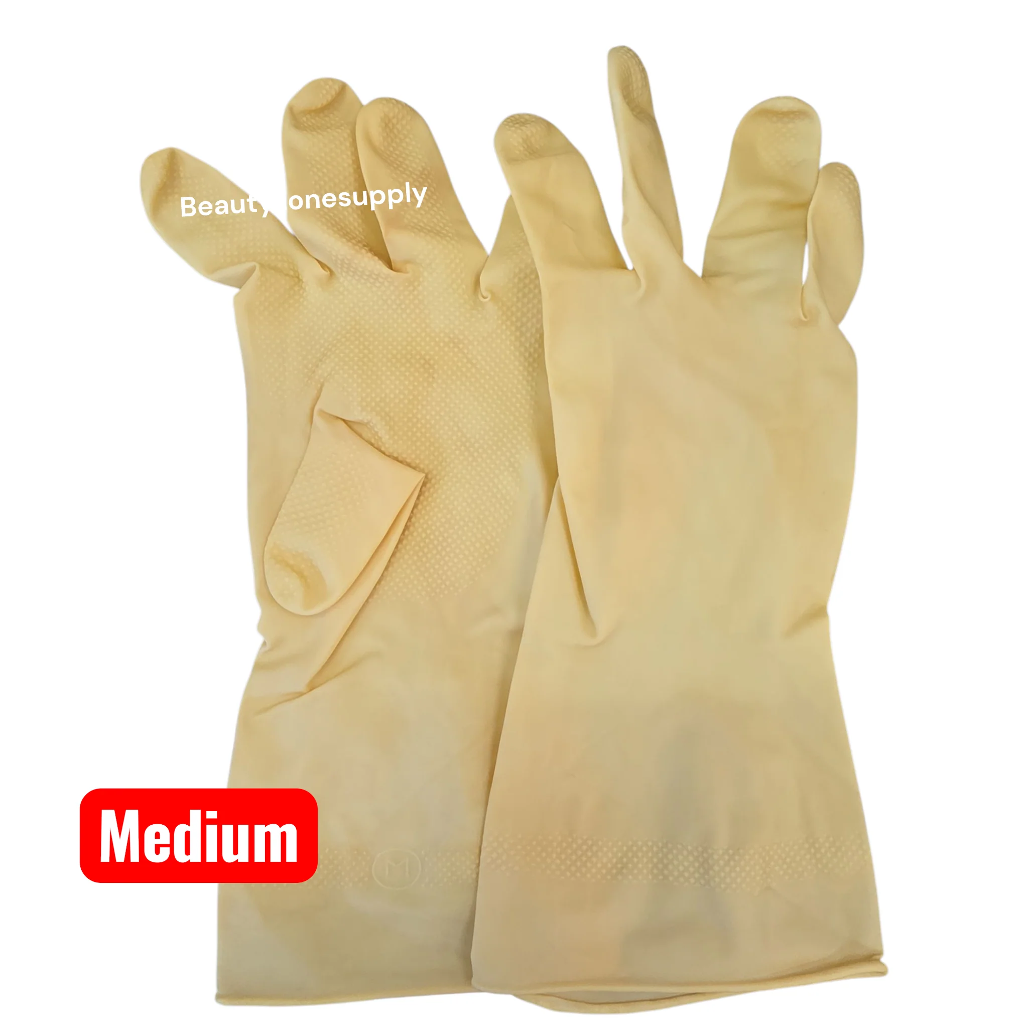 Shamrock Latex Canners Gloves Natural Color Pack 12 pairs - Image 10