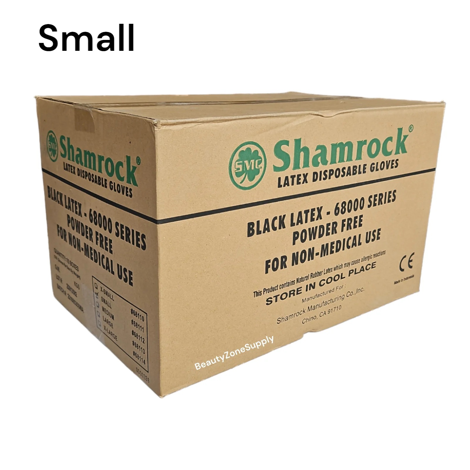 Shamrock Latex Gloves powder free Case 10 box Black - Image 3