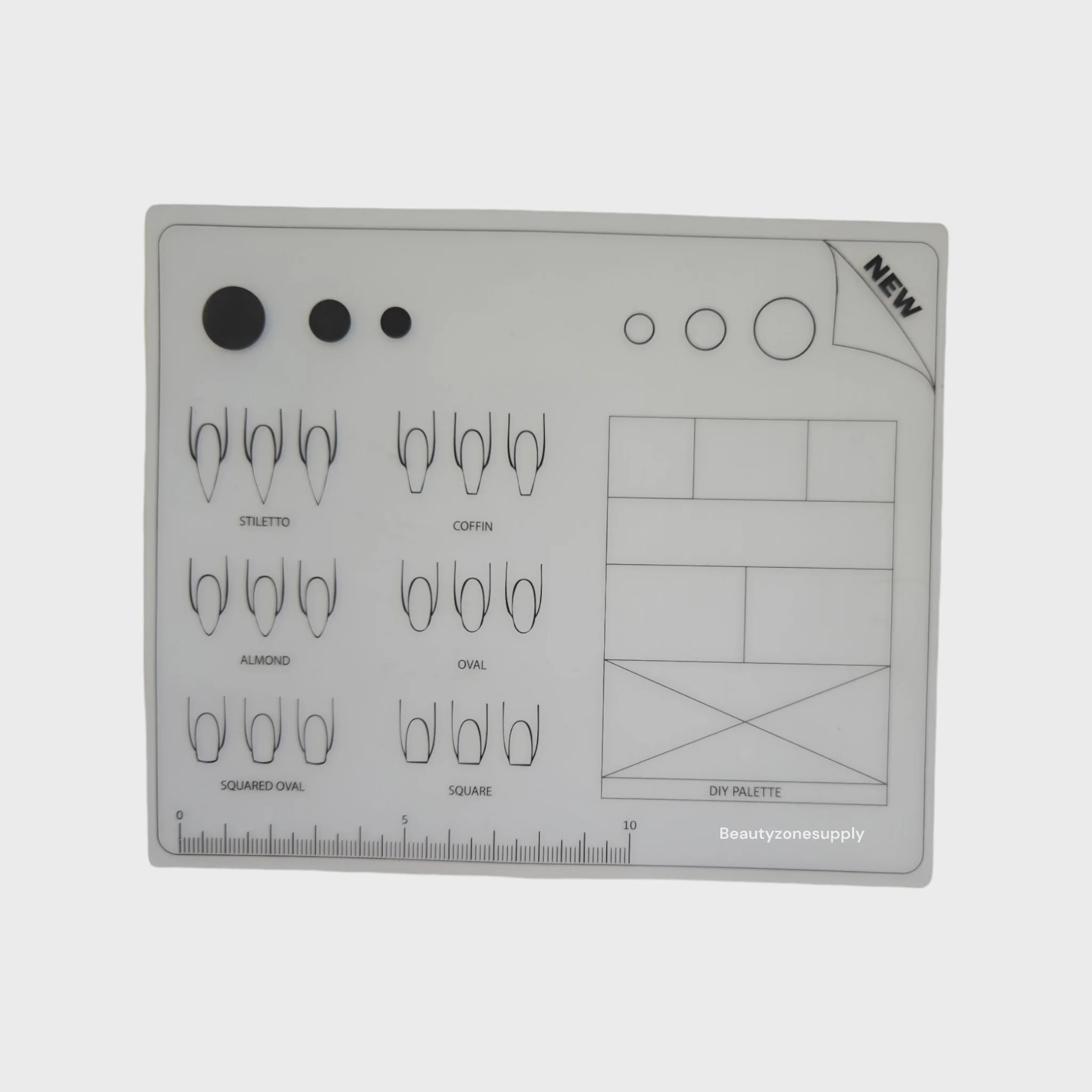 Silicone Nail Art Stamping Mat Small 7x6 in