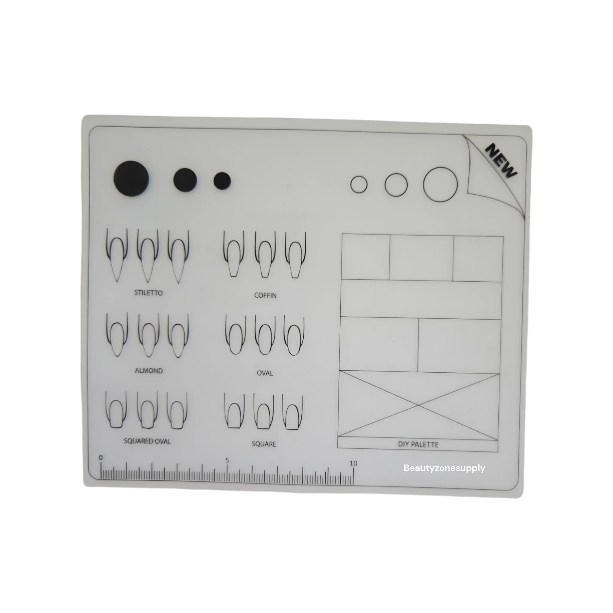 Silicone Nail Art Stamping Mat Small 7x6 in - Image 2