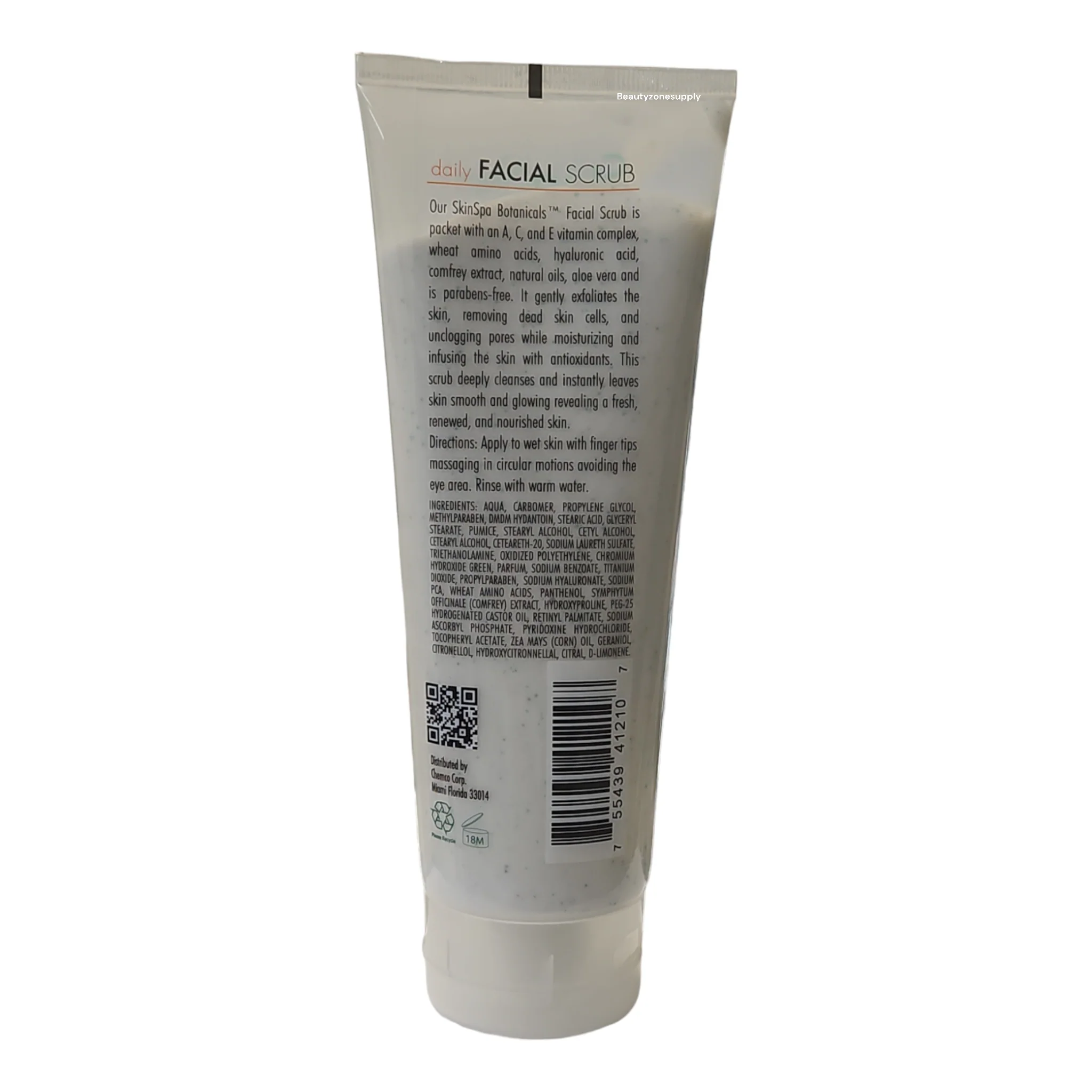 Skin SPA Exfoliating Face Wash Scrub Aloe Vera 8 Oz Step 2 - Image 3