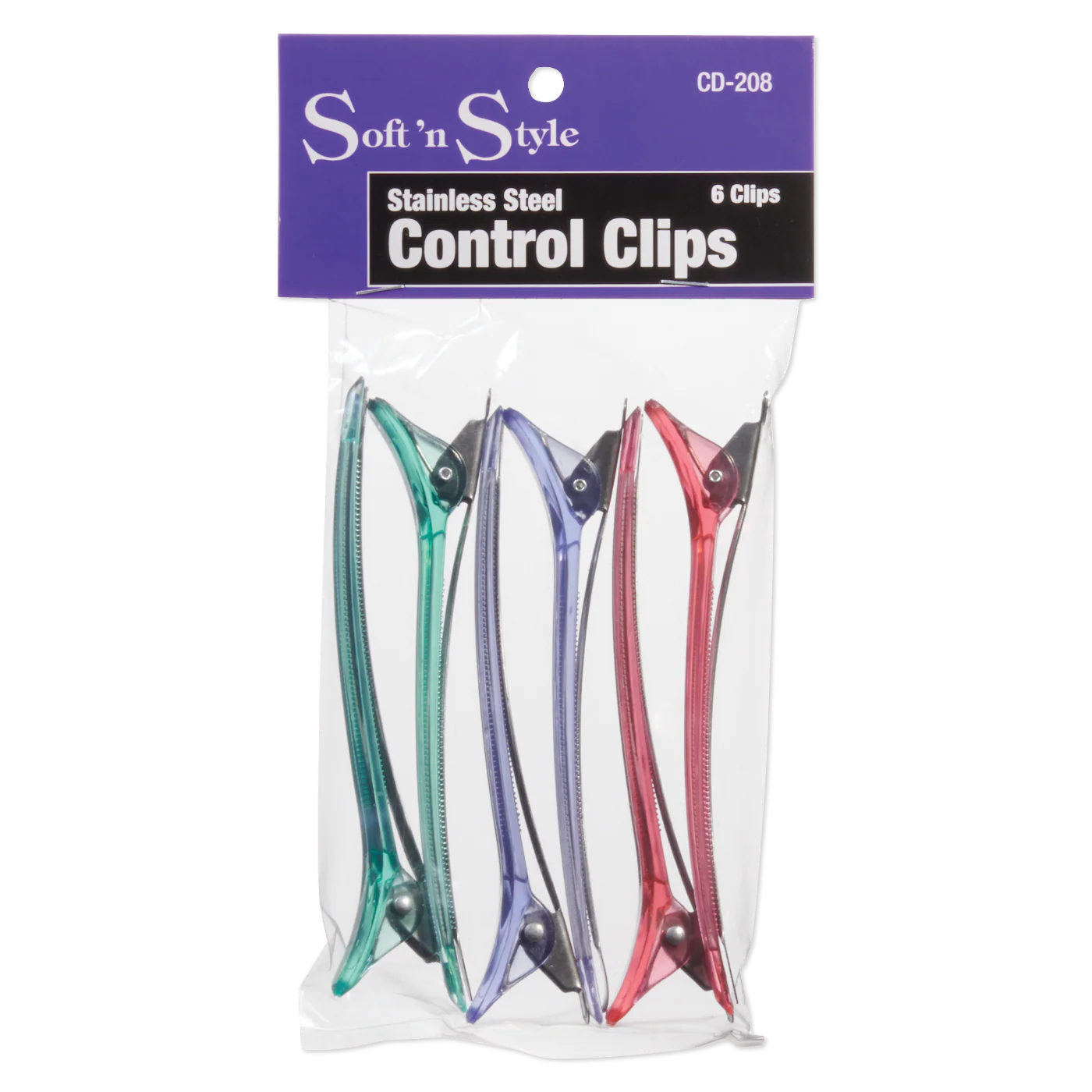 Soft ’n Style Control Clips, Stainless Steel - 4-1/2" #CD-208