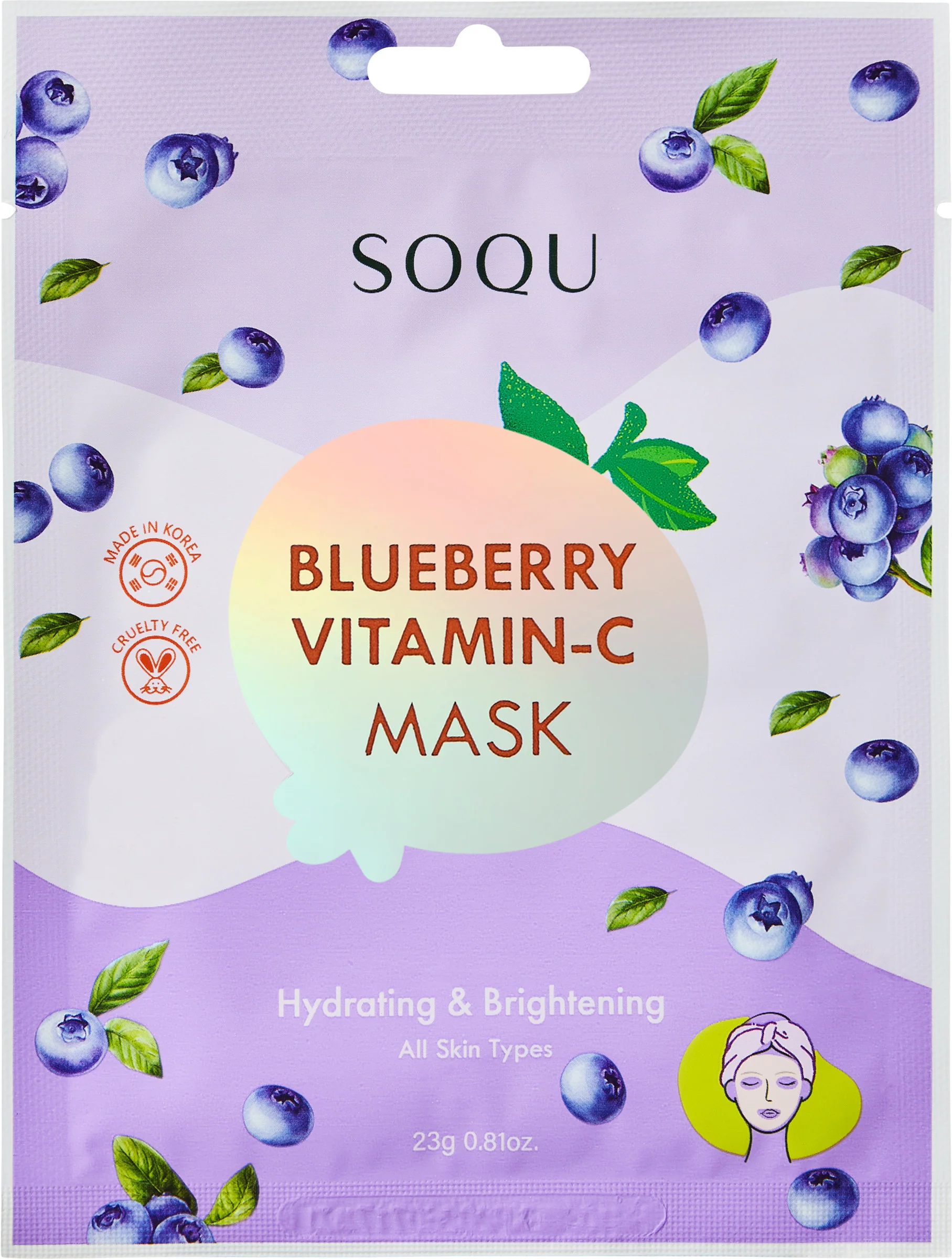 SOQU Sheet mask Blueberry vitamin C 10 pack Sheet masks - Image 2