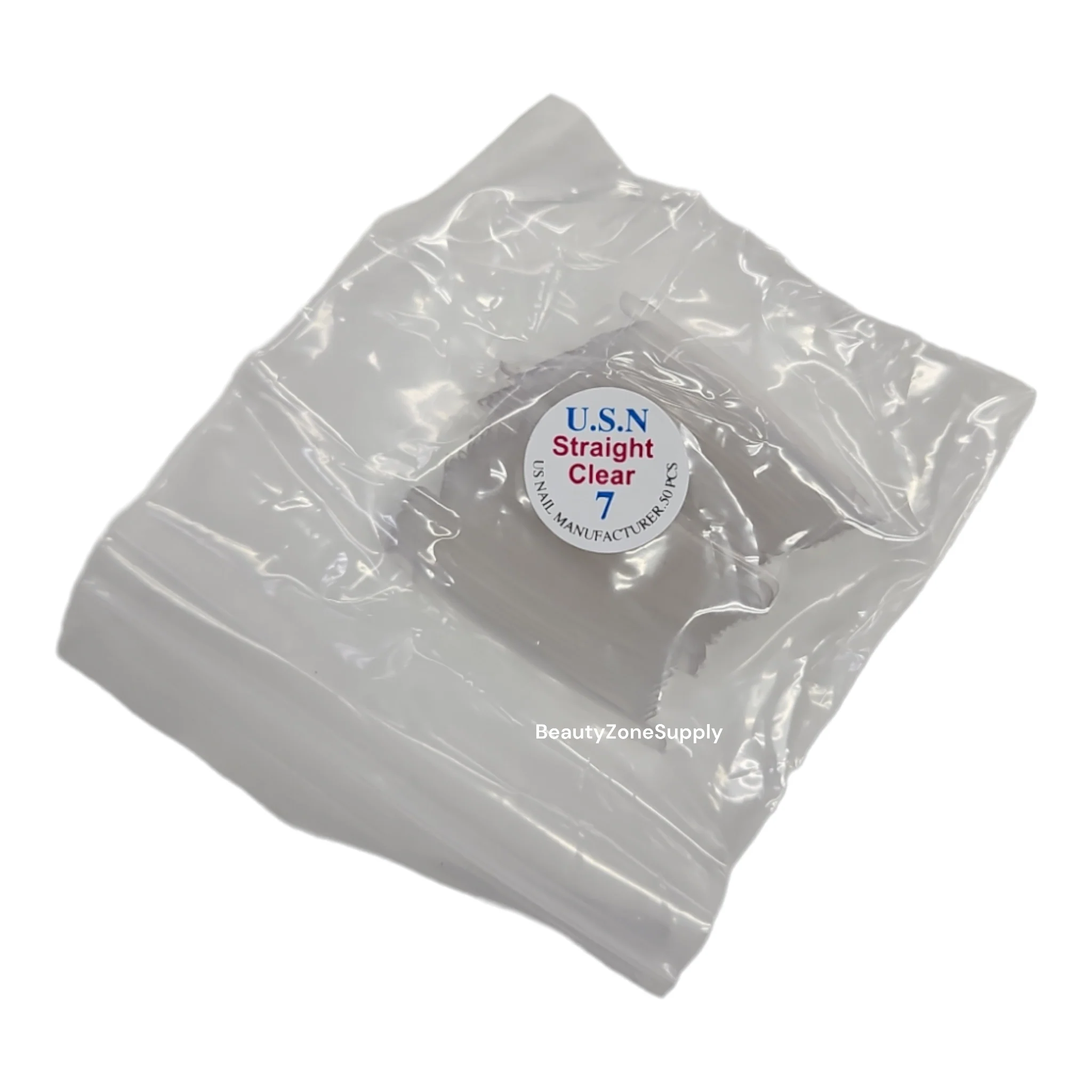 USN Straight Clear Nail Tips Refill – 50 Piece Bag - Image 9