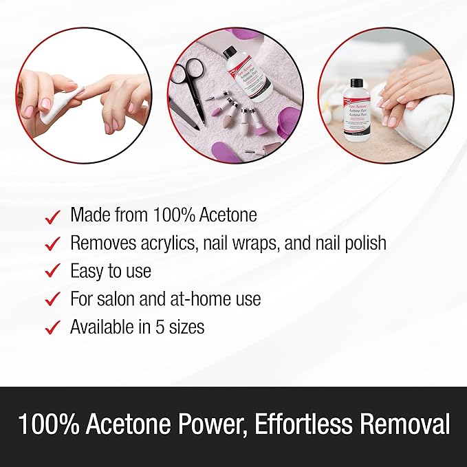 Super Nail Pure Acetone 8 fl oz #31740 - Image 2