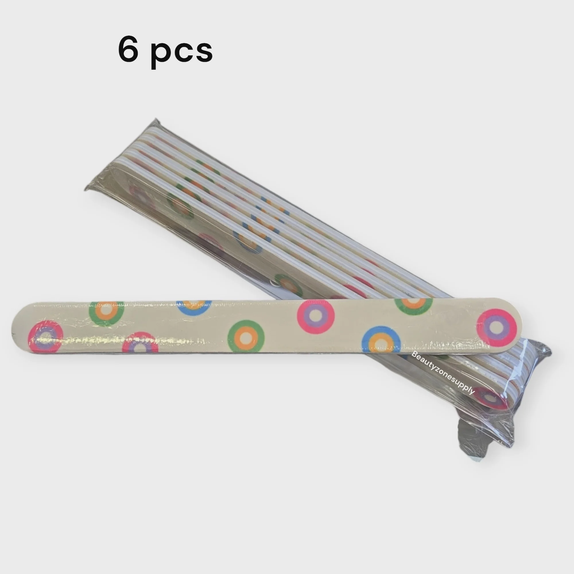 Tropical Shine Circles Nail File 180/240 Bag 6 pcs #707566 - Image 2