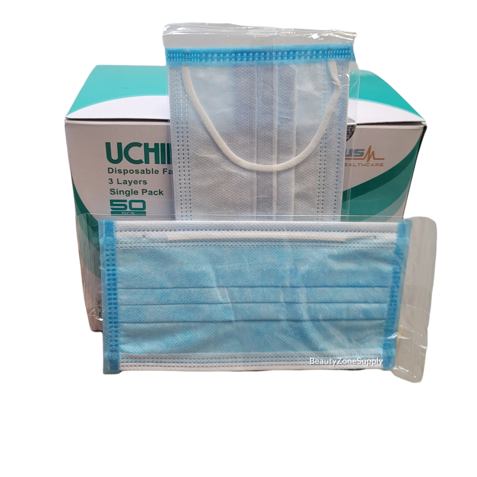 Uchik Disposable Ear loop Face Mask 3 Layer - Single Pack - 50 pcs - Image 3