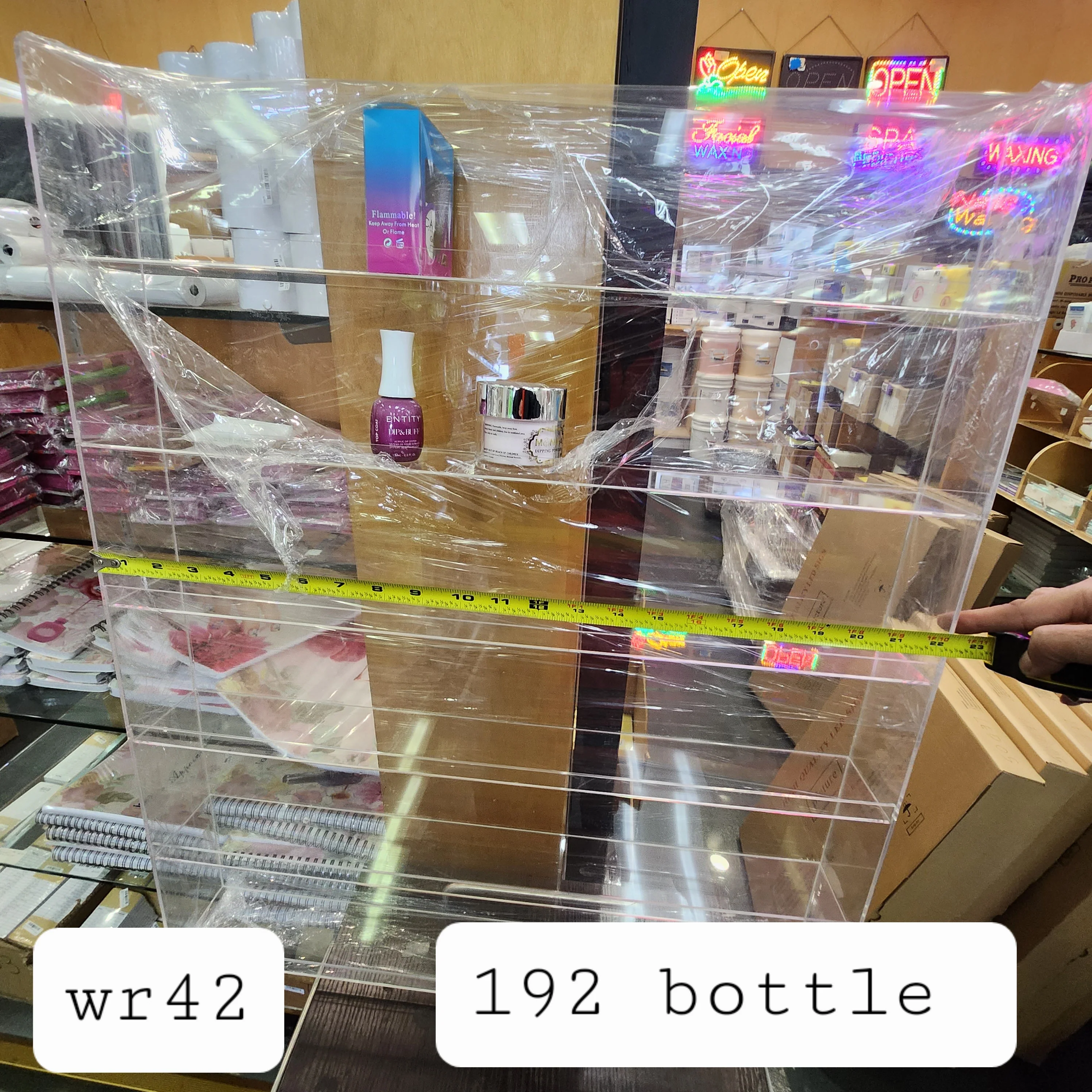 WR042 Wall Rack 192 Bottle Acrylic - Image 2